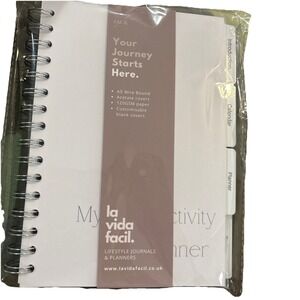 La Vida Facil A5 Wire Bound Productivity Planner with Calendar & Organizer Tabs